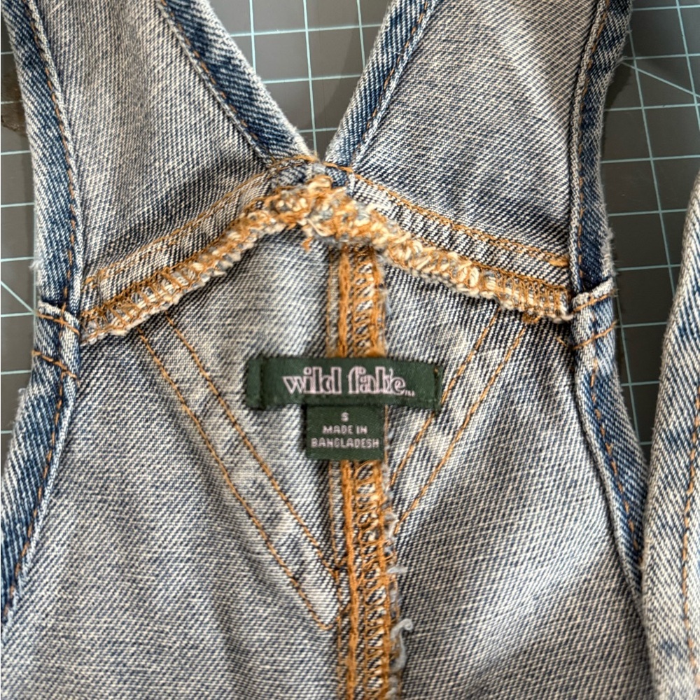 wild fabe Distressed Denim Overalls - Picture 4 of 4